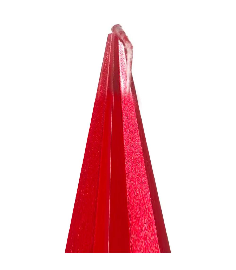 Wadiga Bougie De Noël Rouge Pyramide - 5.5x5.5x11cm