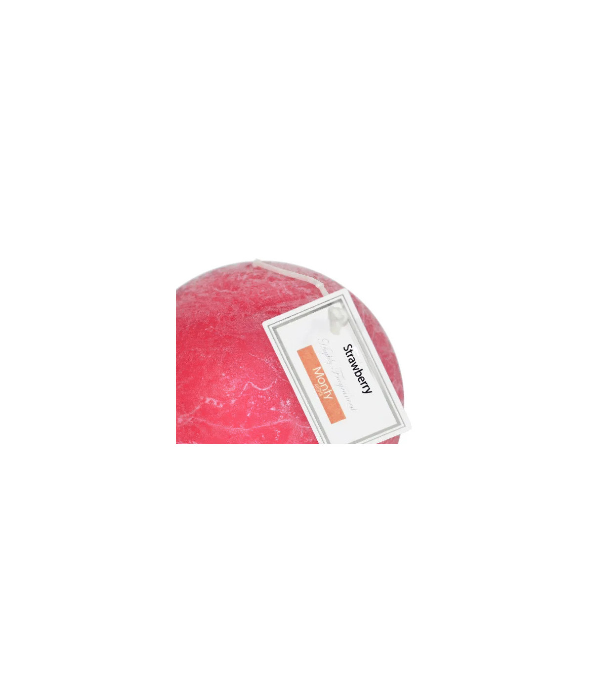 Wadiga Bougie Parfumée Ronde Rouge Fraise - 7.5cm