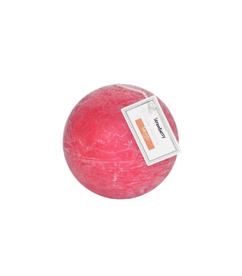 wadiga Bougie parfumée ronde rouge Fraise - 7.5cm