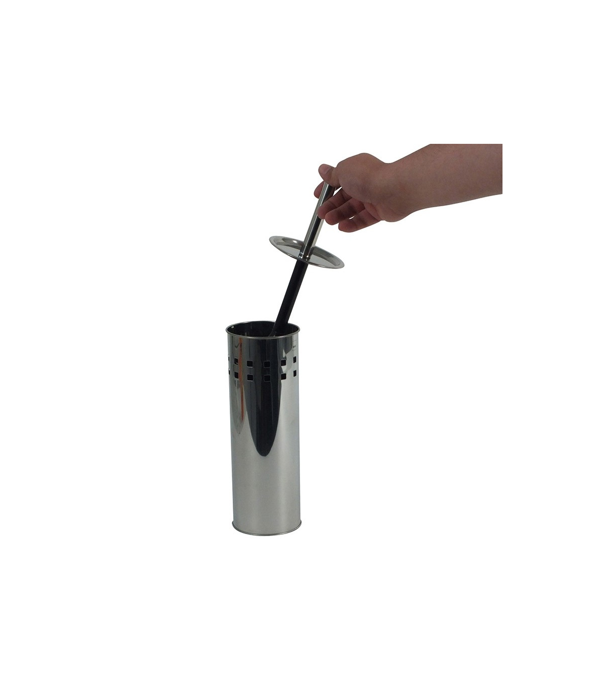 Wadiga Brosse WC Argentée Bodo
