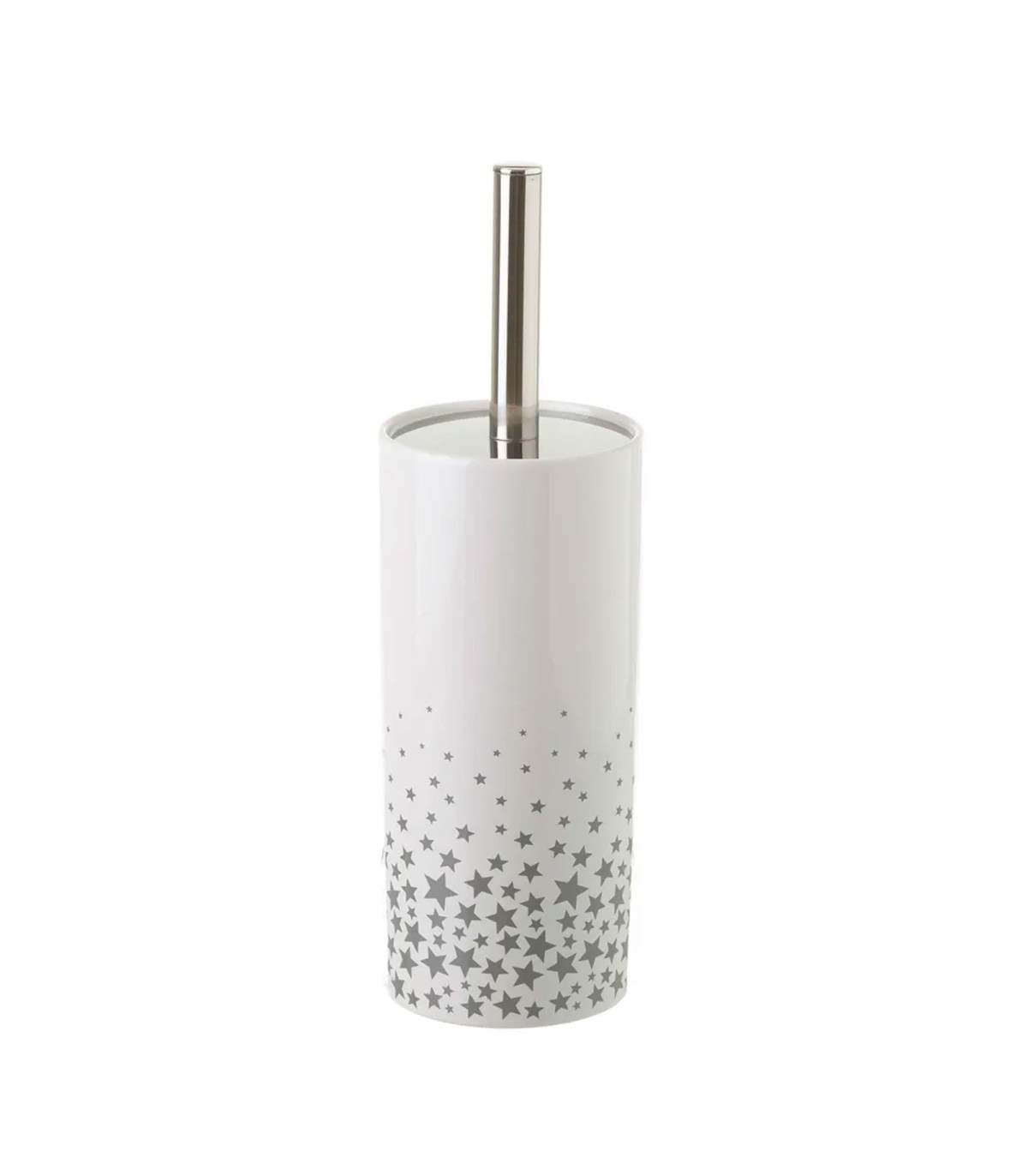 Wadiga Brosse WC Céramique Blanc Et étoiles Grises
