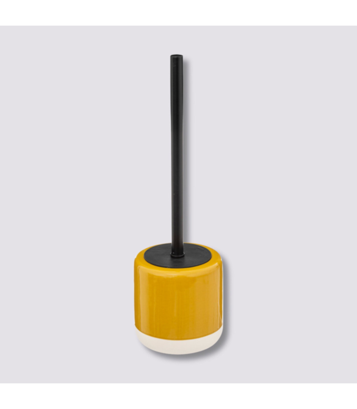 Wadiga Brosse WC Céramique Jaune Et Blanc