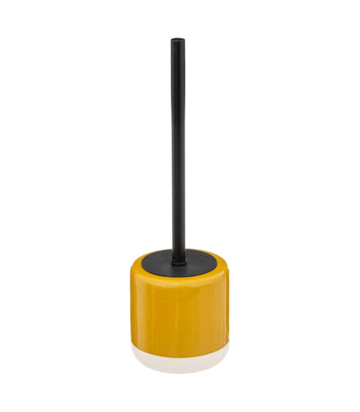 wadiga Brosse WC céramique jaune et blanc