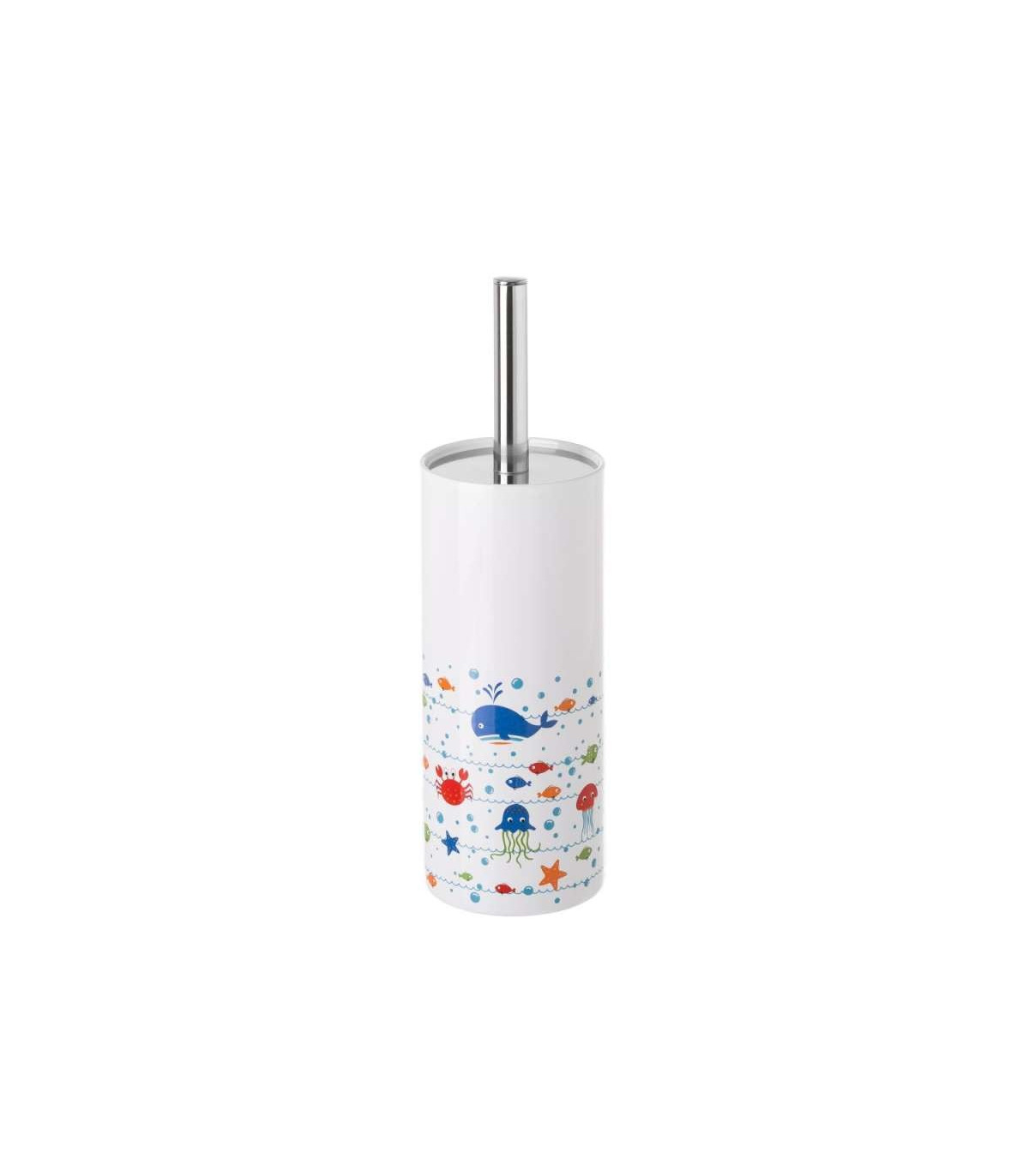wadiga Brosse WC Céramique Multicolore Poissons