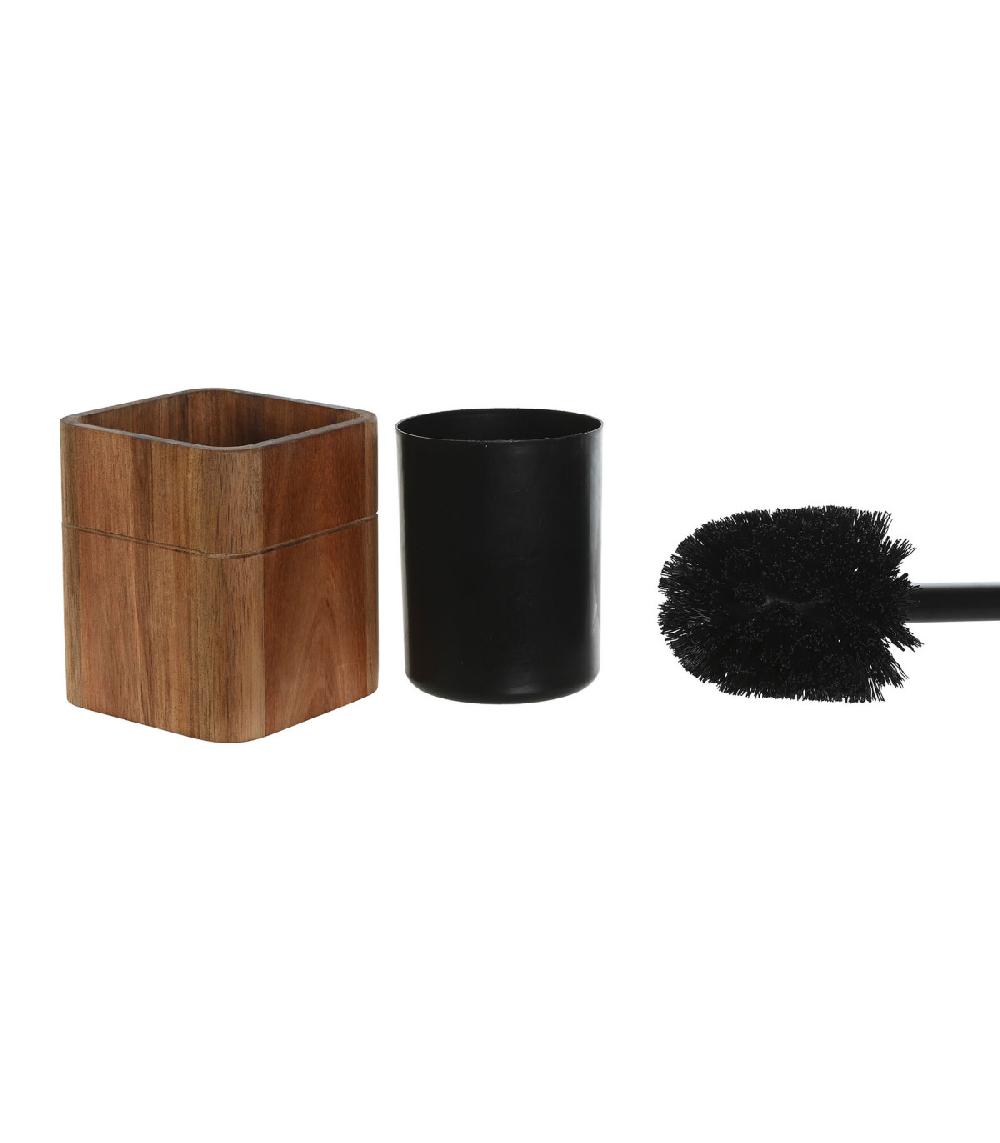 Wadiga Brosse WC En Bois D'acacia 9.7x9.7x36.5cm