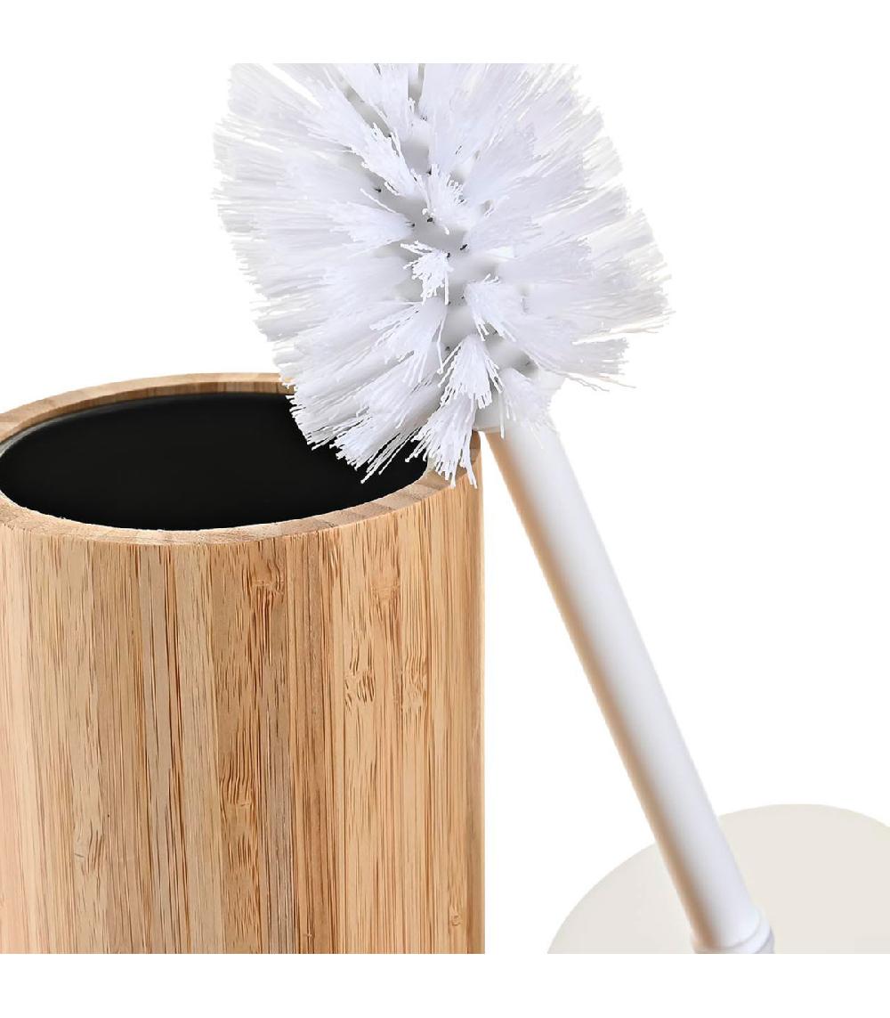 Wadiga Brosse WC Ronde Bambou 10x10x36.8cm