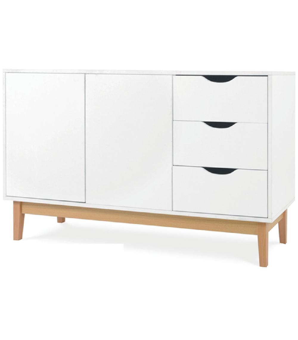 wadiga Buffet blanc 120x39.5x75cm