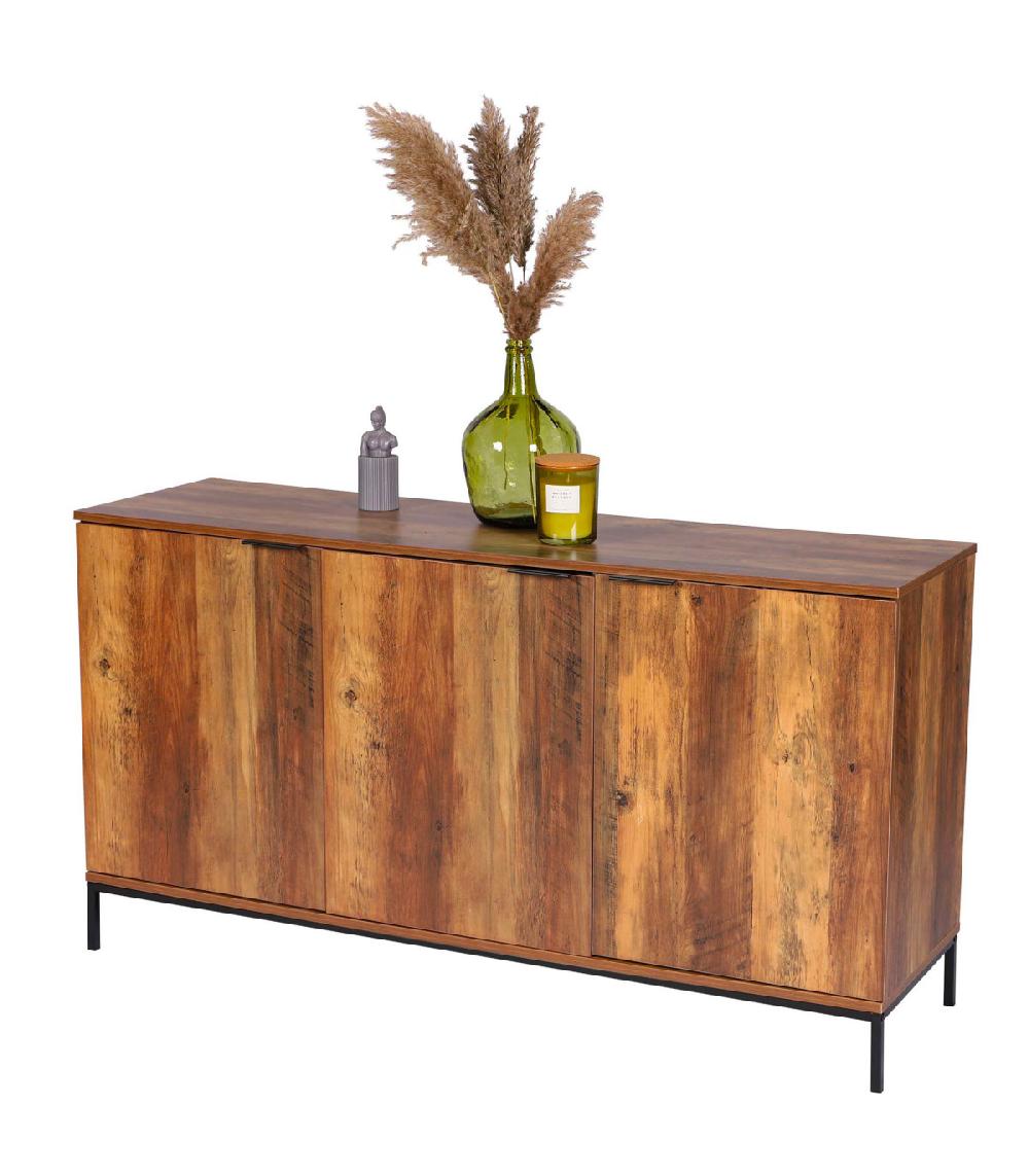 Wadiga Buffet En Bois Et Métal 3 Portes