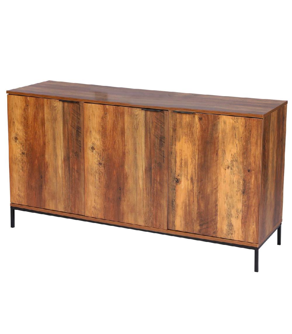 wadiga Buffet en Bois et Métal 3 Portes