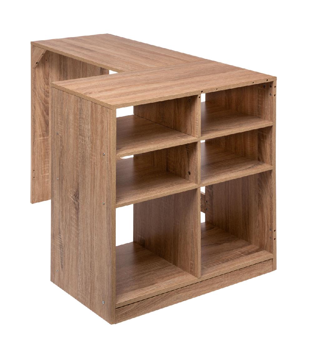 Wadiga Bureau Bois Avec étagère - 69x110x75cm
