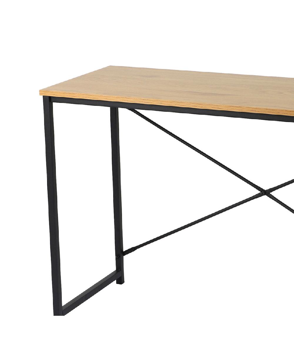 Wadiga Bureau En Bois Et Métal Noir 100x40x70cm