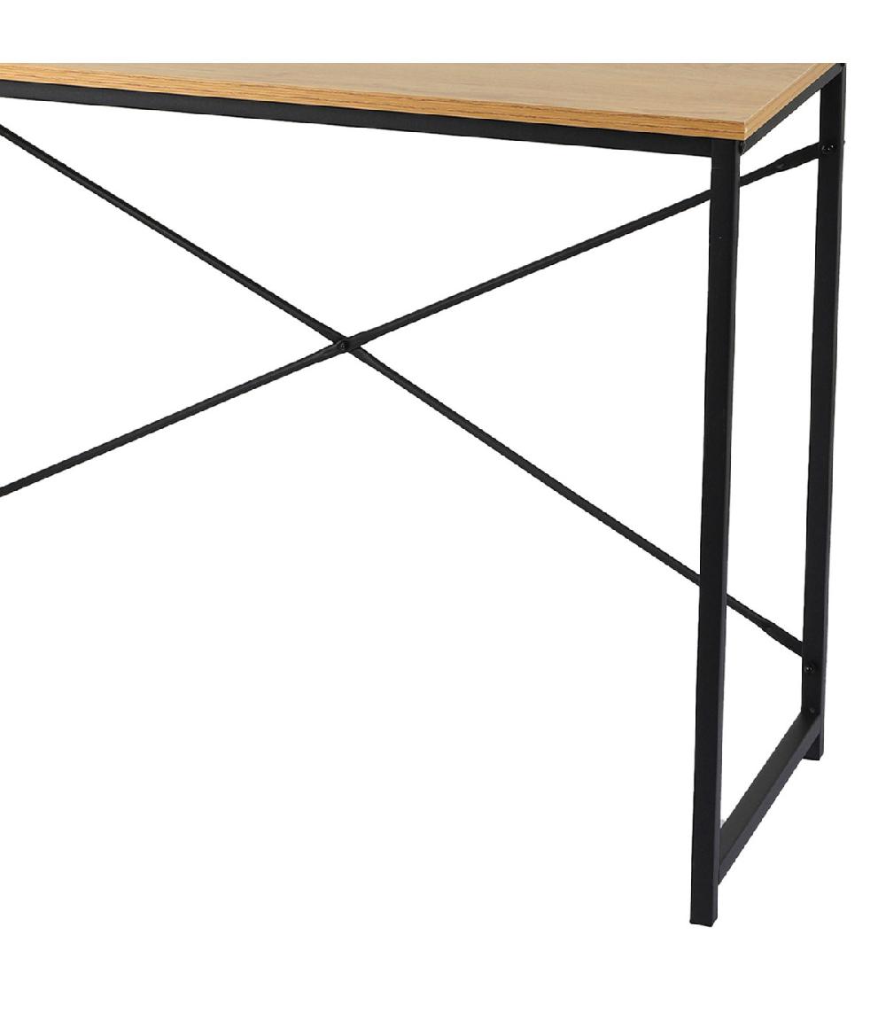 Wadiga Bureau En Bois Et Métal Noir 100x40x70cm
