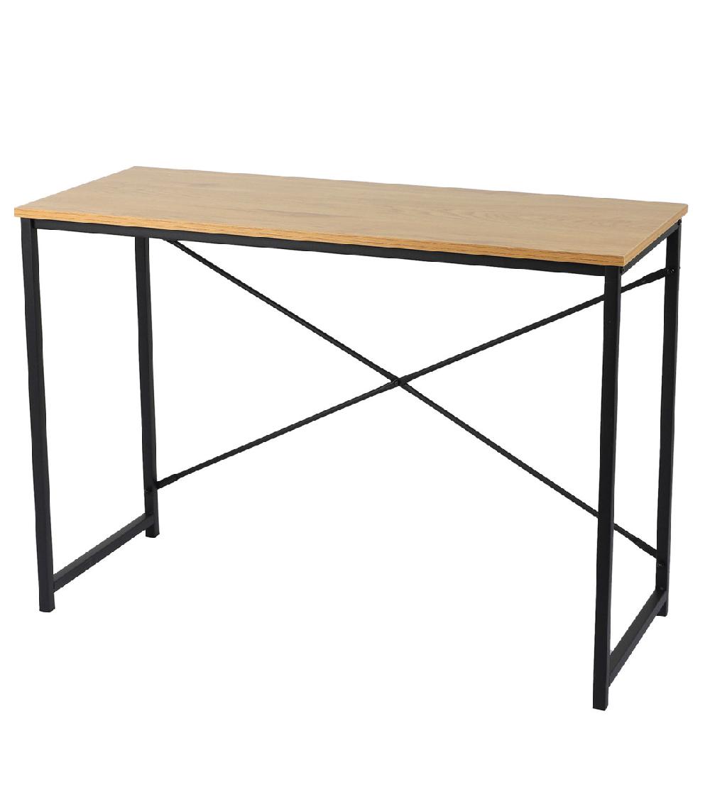 wadiga Bureau en bois et métal noir 100x40x70cm