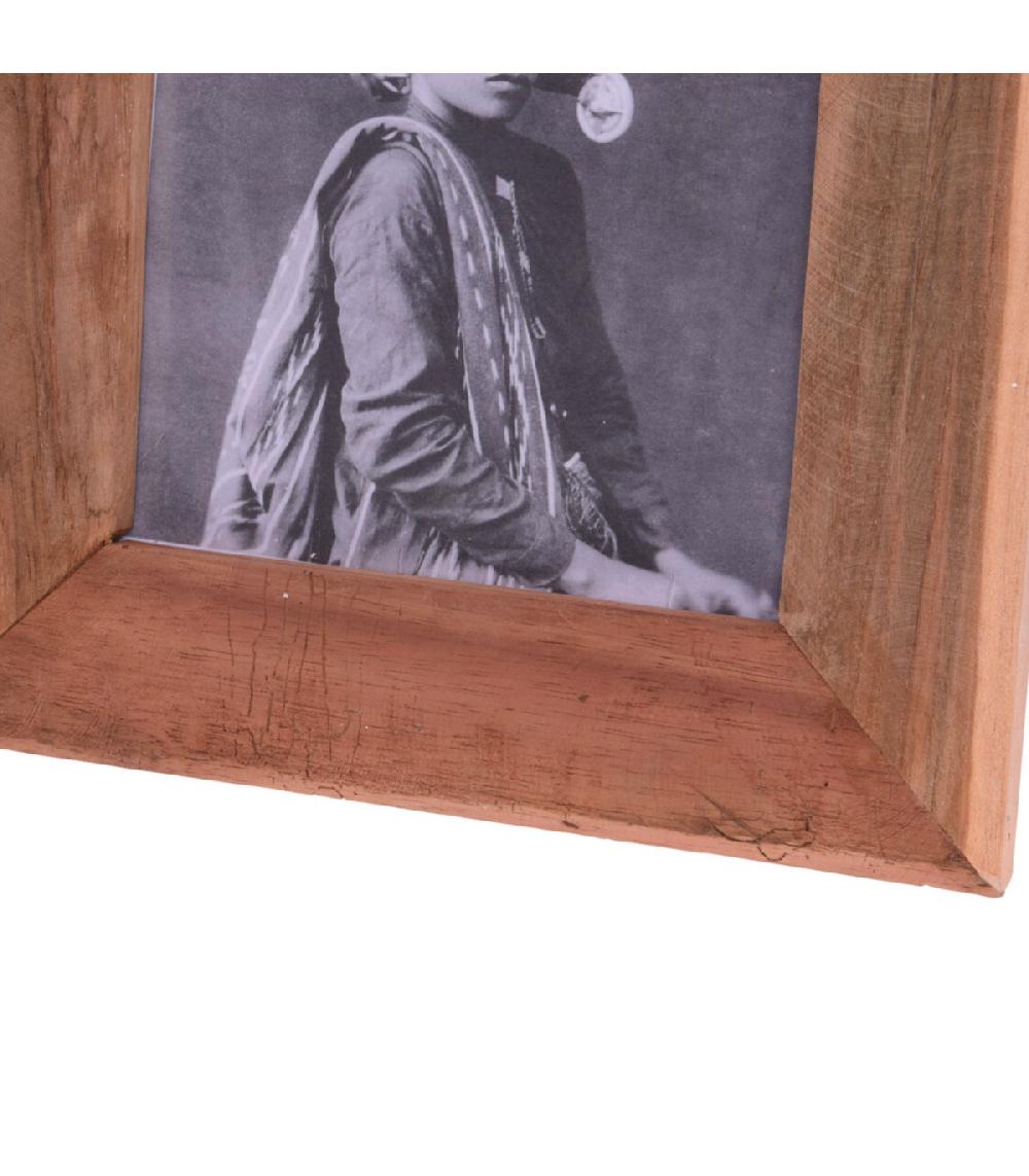 Wadiga Cadre Photo En Bois Recyclé - 37x32.5x2.5cm