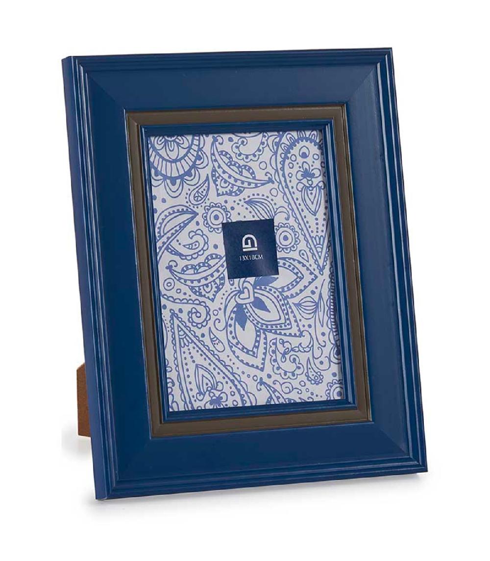 wadiga Cadre photo mural ou à poser bleu 13x18cm