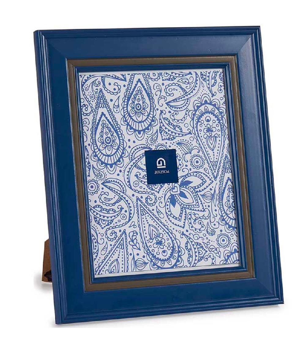 wadiga Cadre photo mural ou à poser bleu 20x25cm