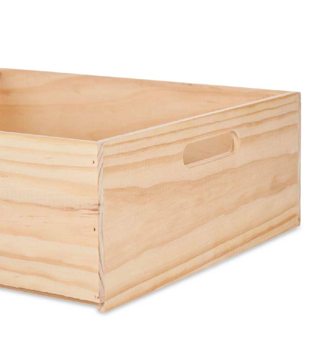 Wadiga Caisse En Bois De Rangement 40x35x14cm
