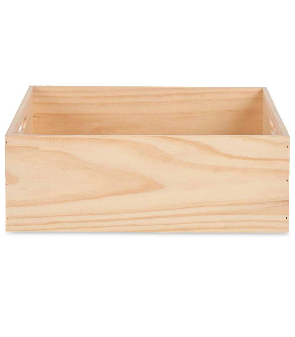 Wadiga Caisse En Bois De Rangement 40x35x14cm