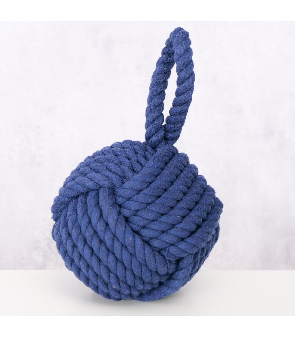 Wadiga Cale-porte Noeud Corde Bleu 15x15cm