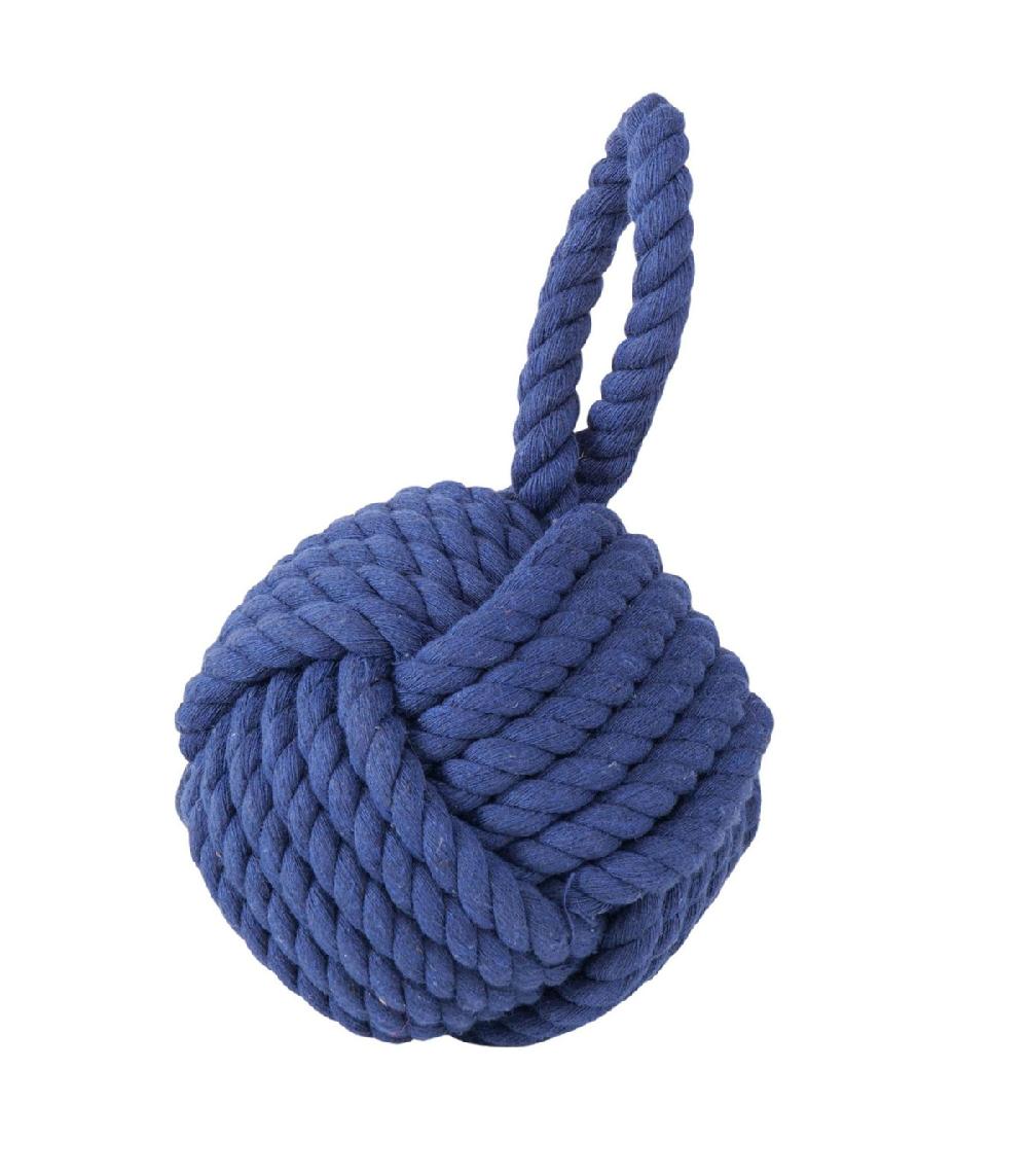 wadiga Cale-porte noeud corde bleu 15x15cm