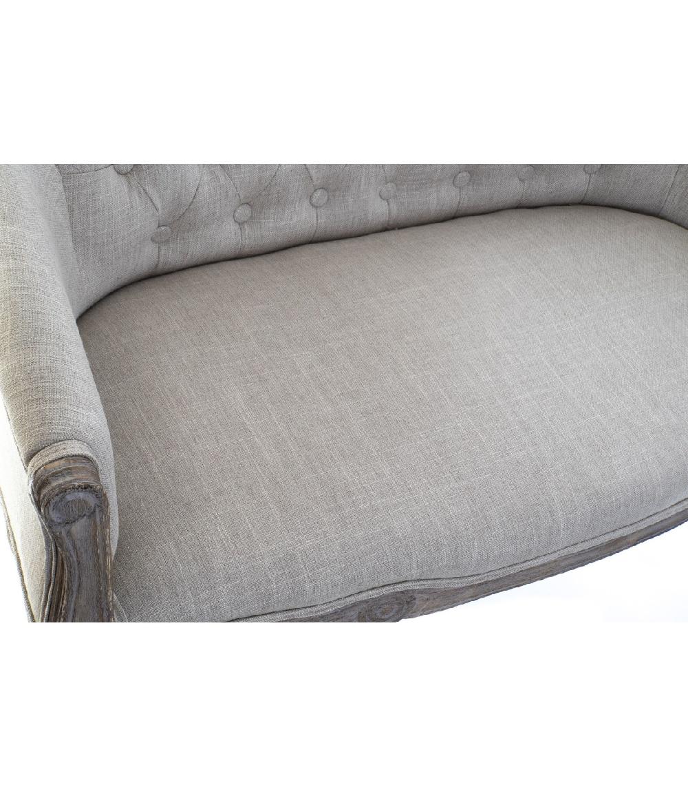 Wadiga Canapé Capitonné Classique Beige