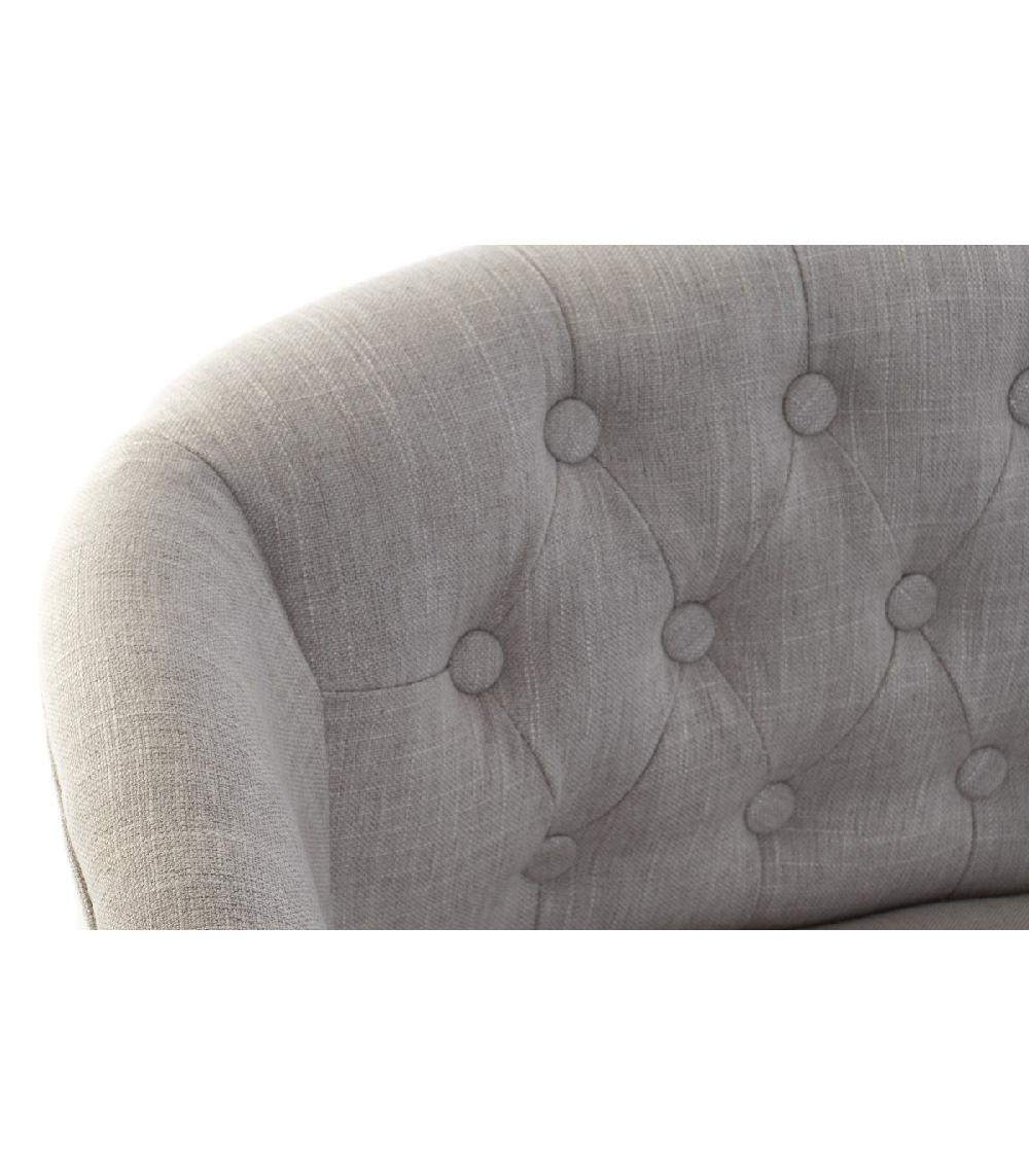 Wadiga Canapé Capitonné Classique Beige