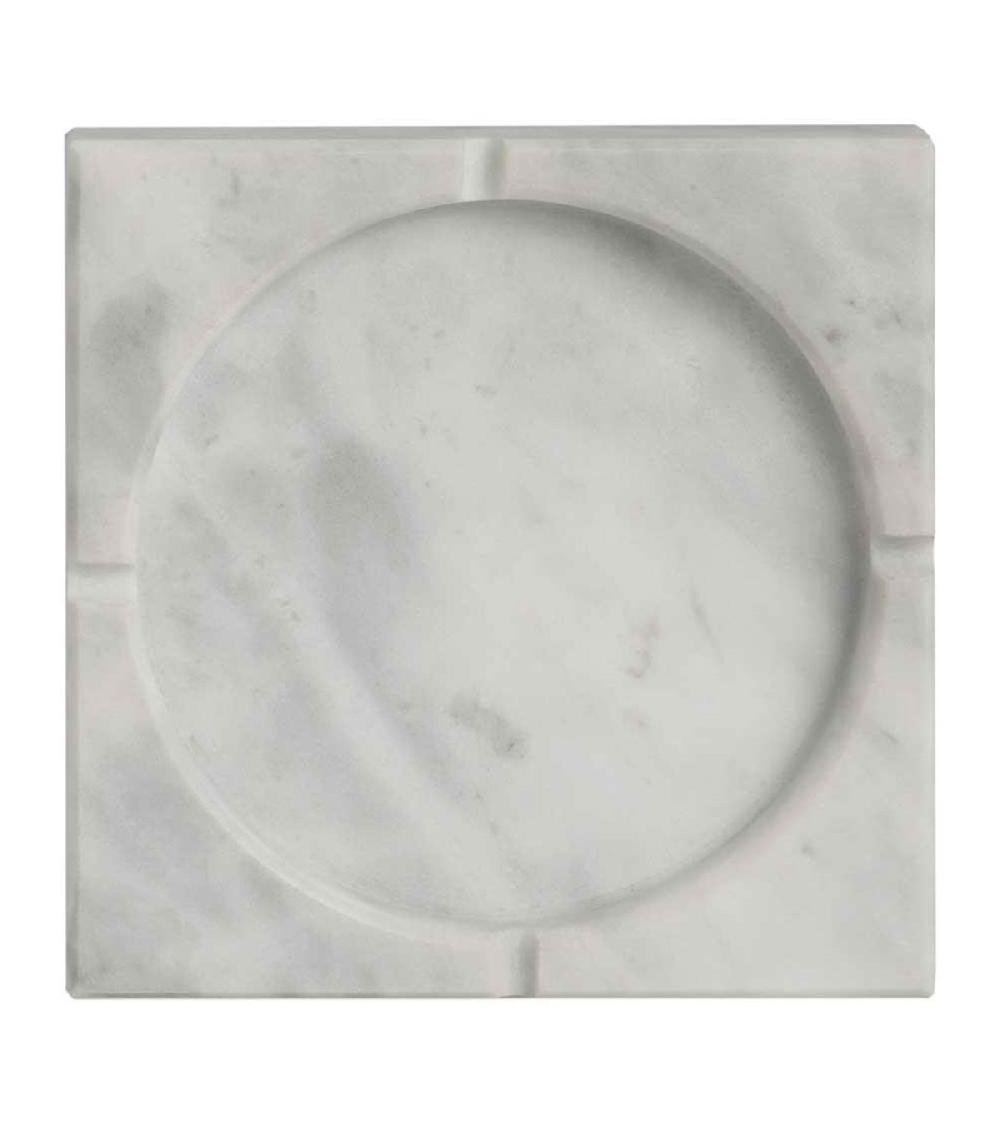Wadiga Cendrier En Marbre Blanc 20x20x2.5cm
