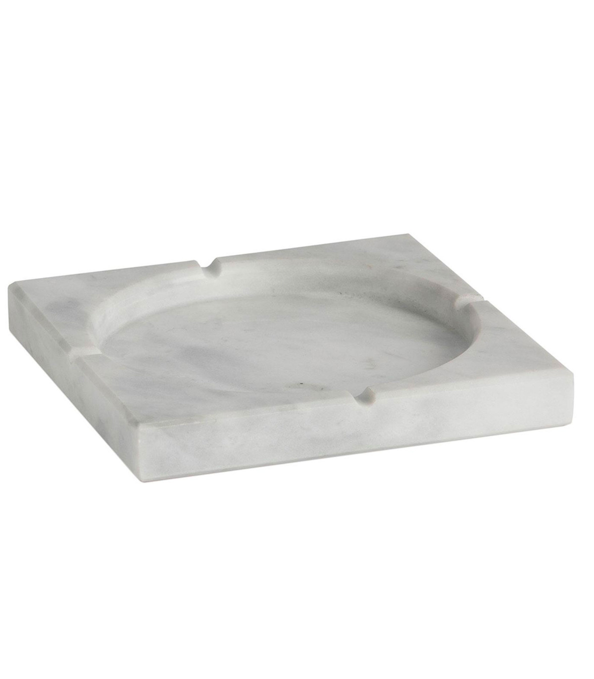 wadiga Cendrier en marbre blanc 20x20x2.5cm