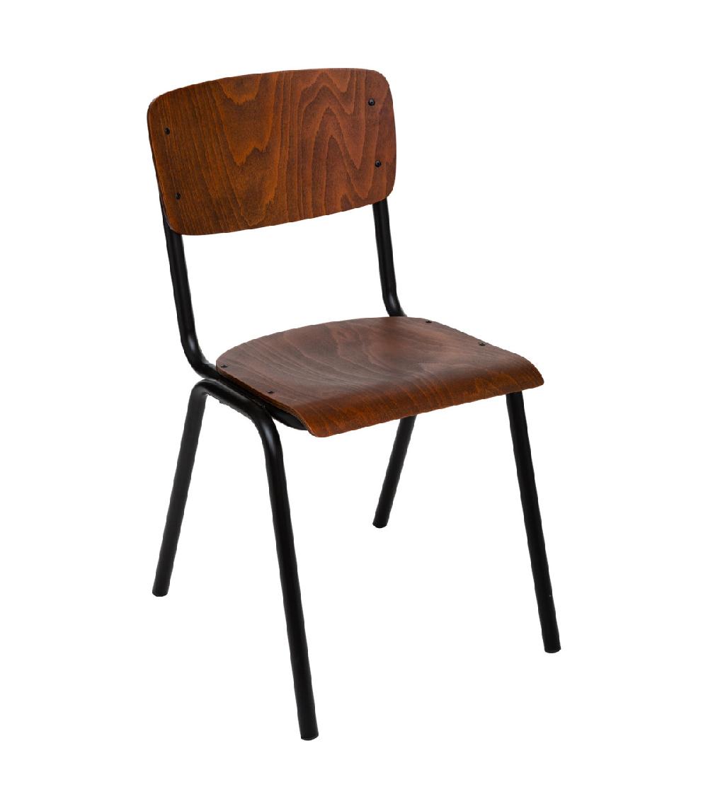 wadiga Chaise écolier bois et métal 47.5x44x83cm