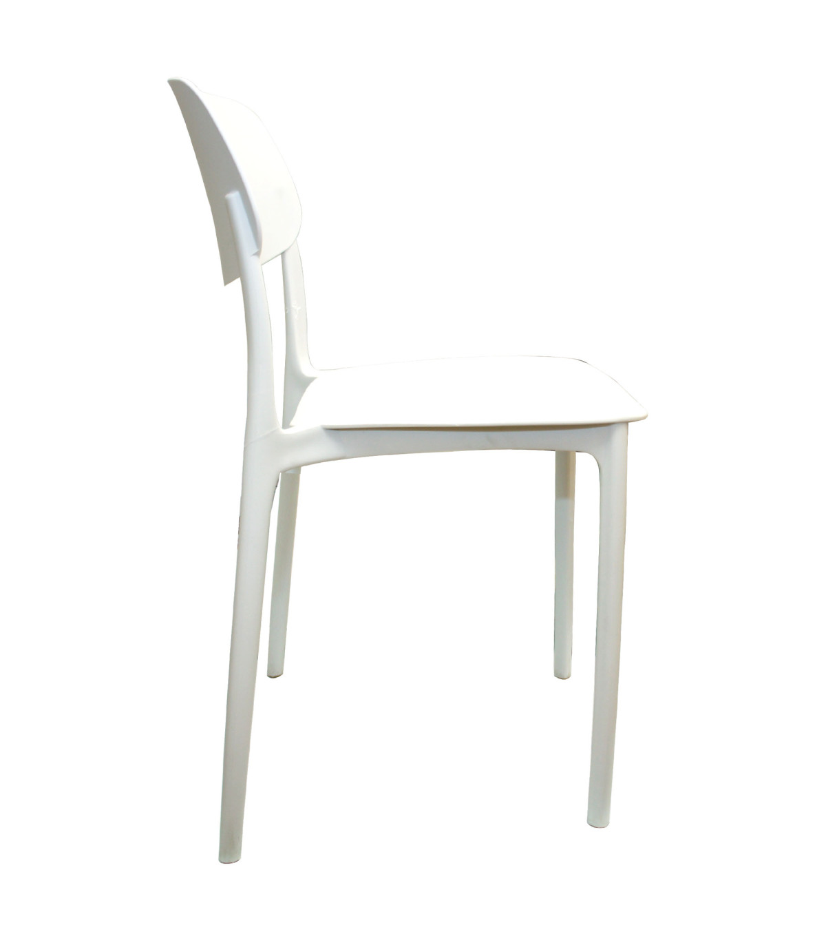 Wadiga Chaise En Plastique Blanc 39.5x50x79cm