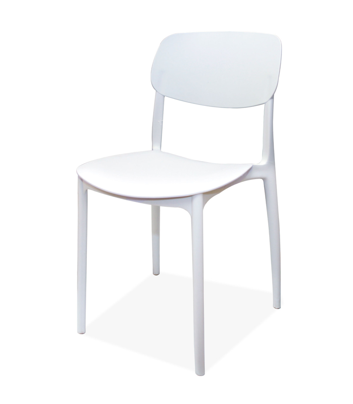 wadiga Chaise en plastique blanc 39.5x50x79cm