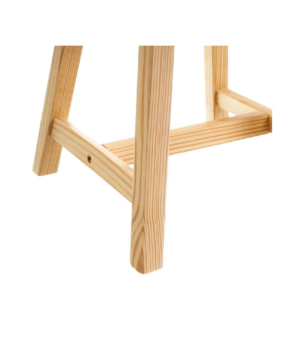 Wadiga Chaise Enfant Blanc Et Bois - 28x28x50cm