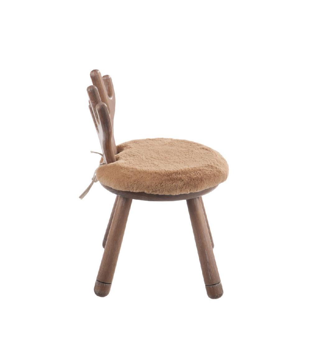 Wadiga Chaise Enfant En Bois Cerf
