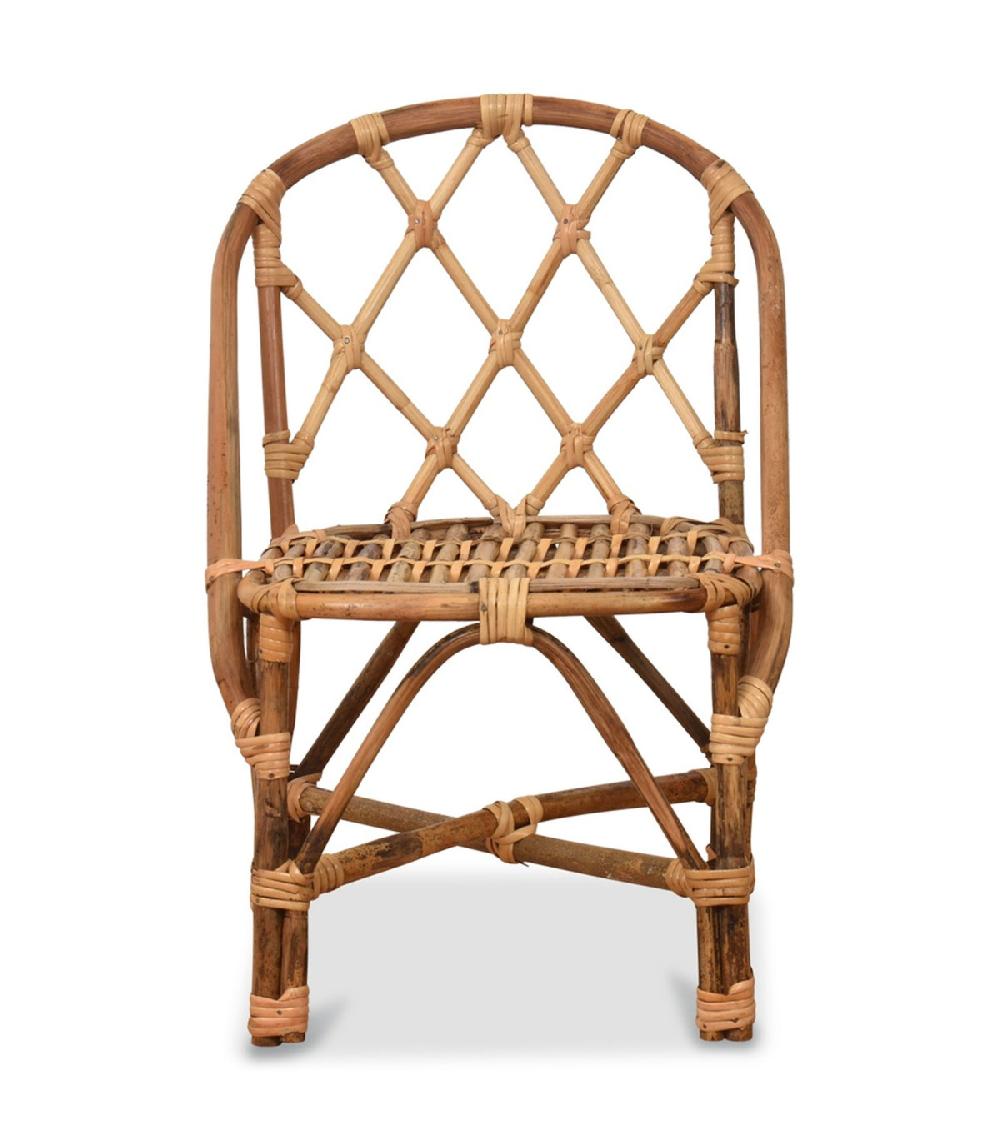 Wadiga Chaise Enfant En Rotin 32x32x52cm