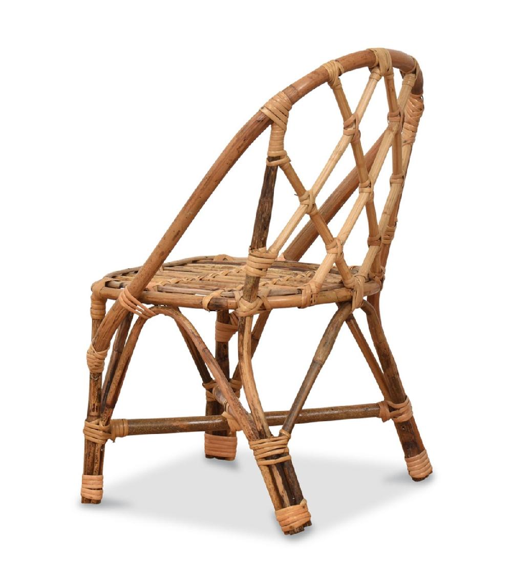 Wadiga Chaise Enfant En Rotin 32x32x52cm