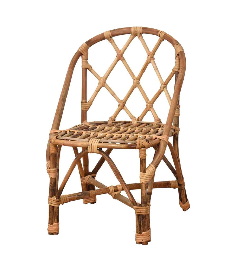 wadiga Chaise enfant en rotin 32x32x52cm