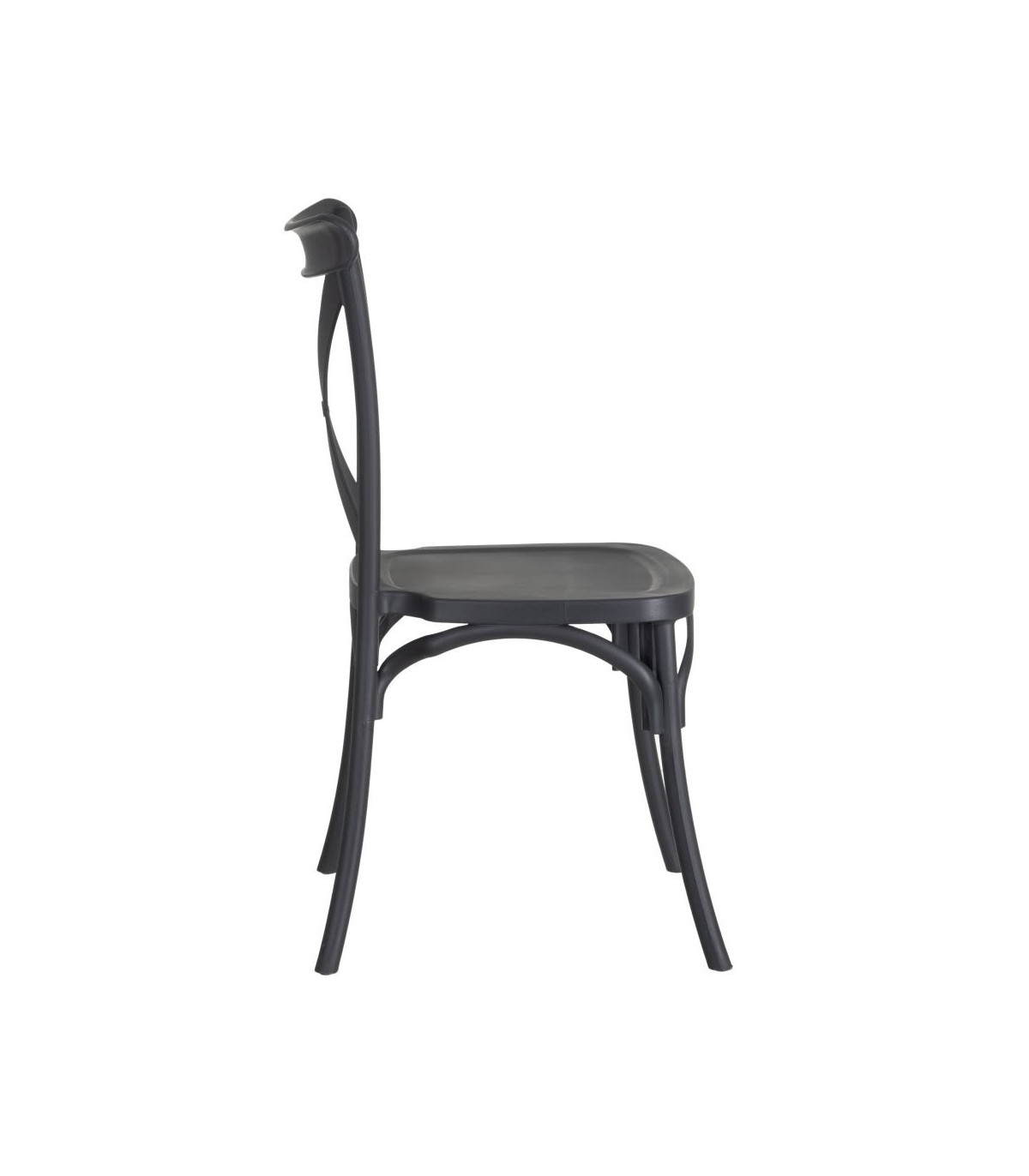 Wadiga Chaise Esprit Bistrot En Polypropylène Gris