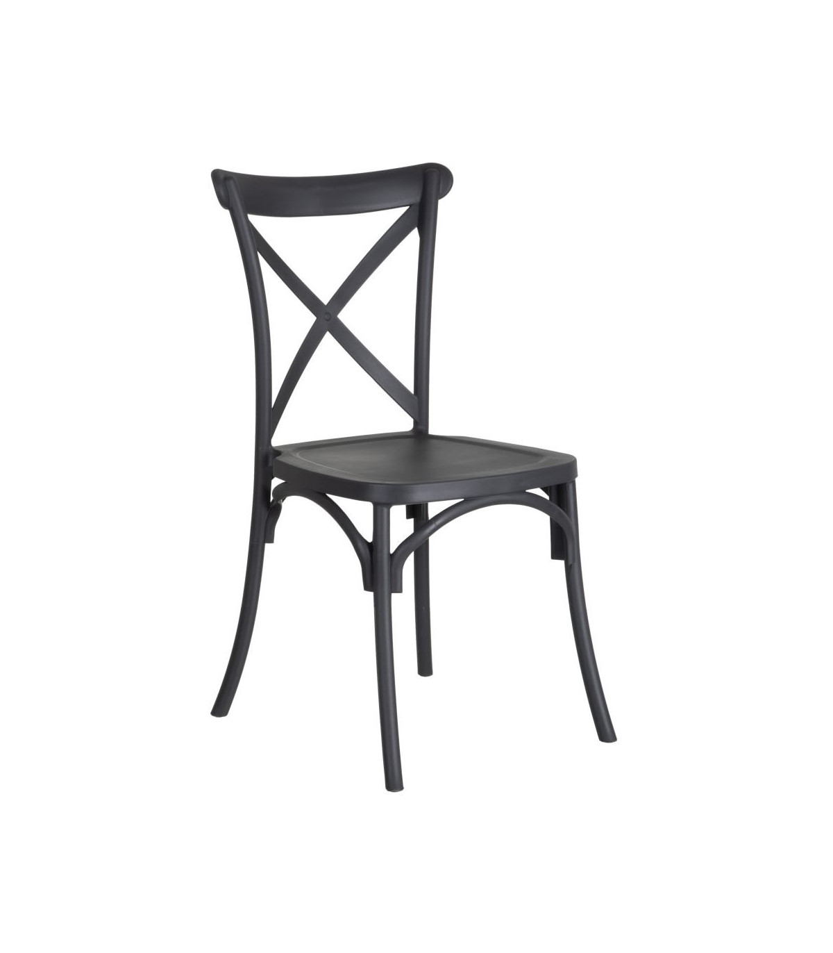 wadiga Chaise Esprit Bistrot en Polypropylène Gris