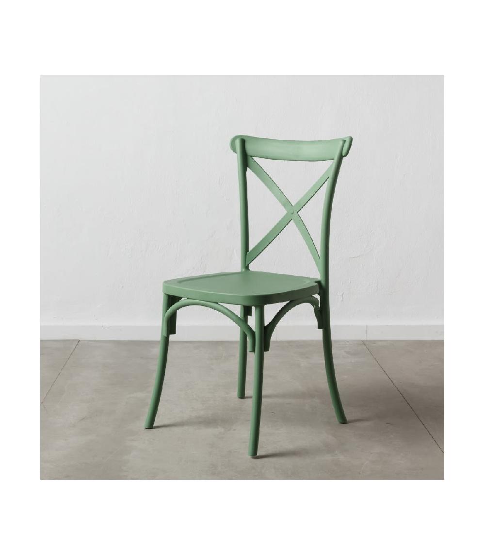 Wadiga Chaise Esprit Bistrot En Polypropylène Vert