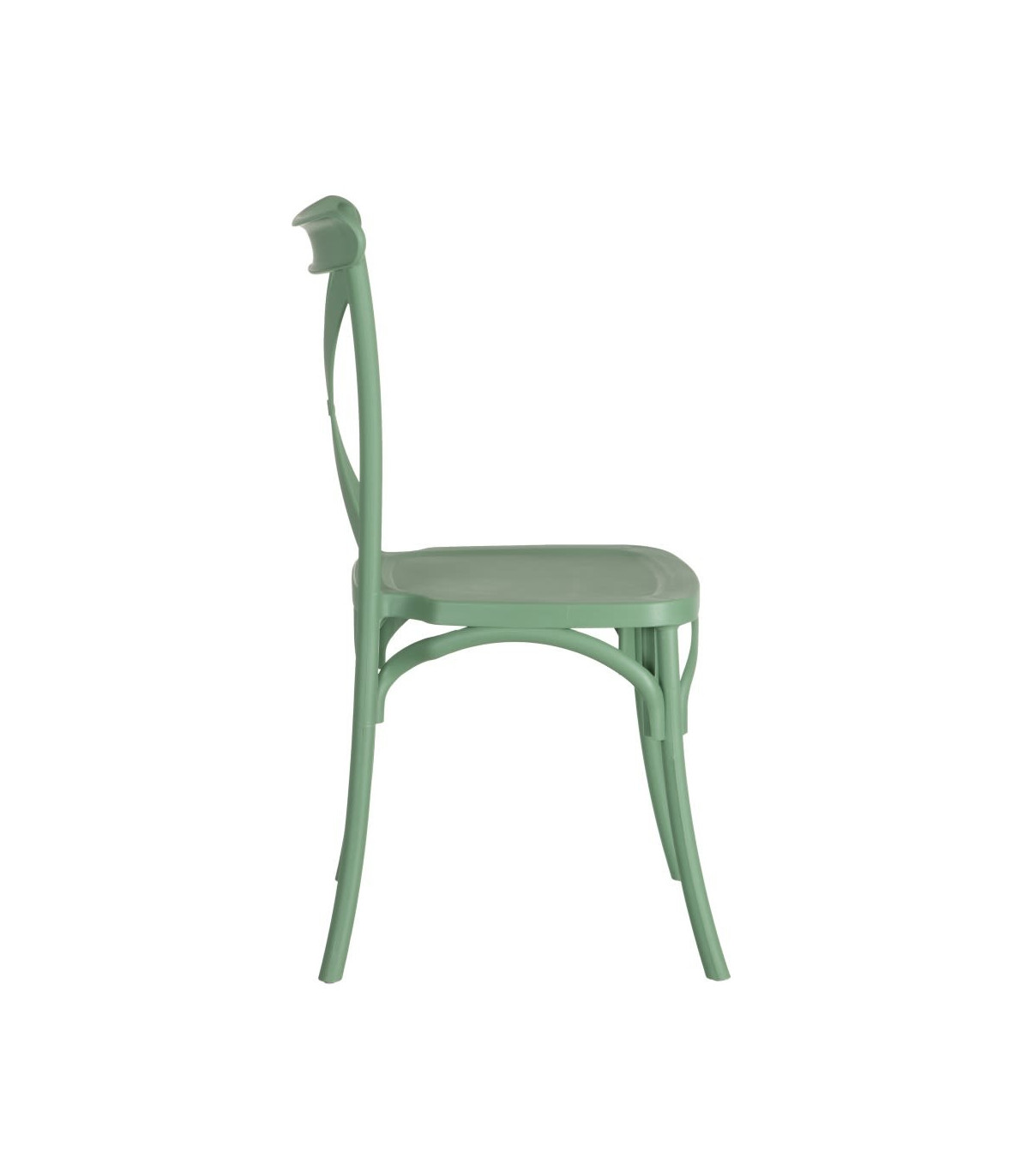 Wadiga Chaise Esprit Bistrot En Polypropylène Vert