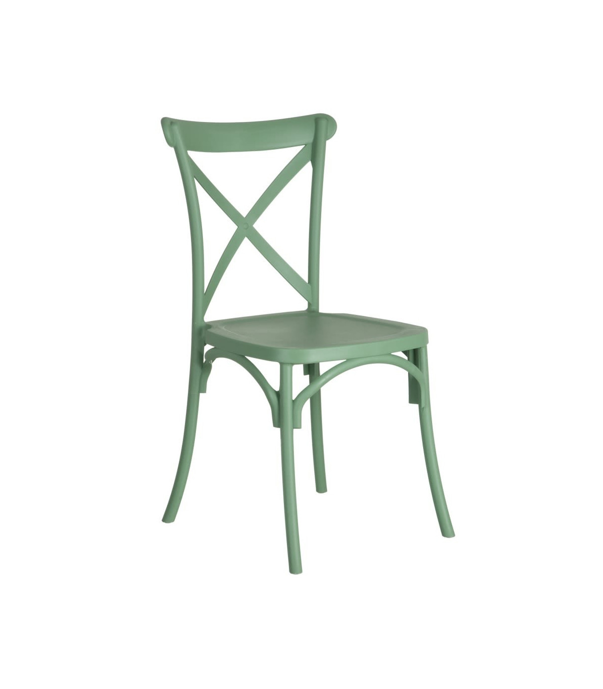 wadiga Chaise Esprit Bistrot en Polypropylène Vert