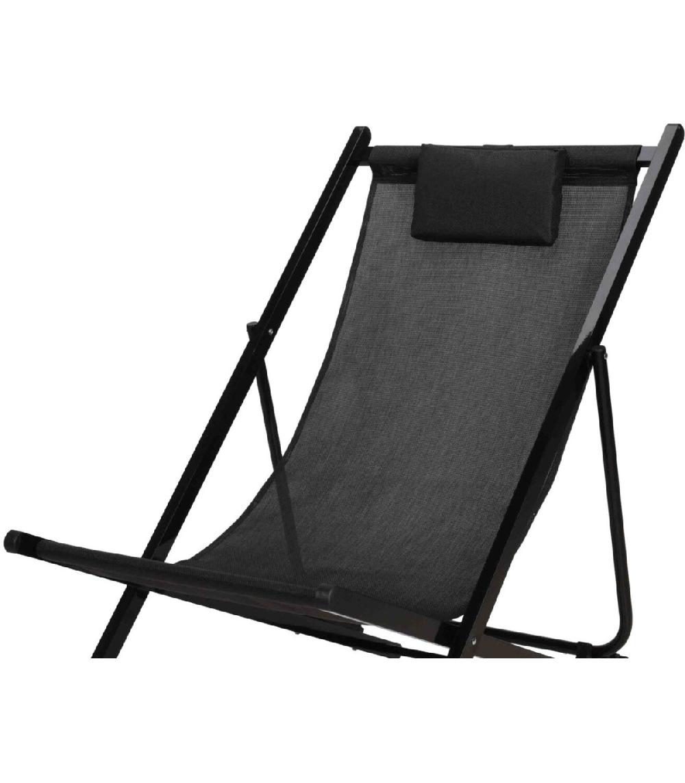 Wadiga Chaise Longue Pliante Chilienne Noire