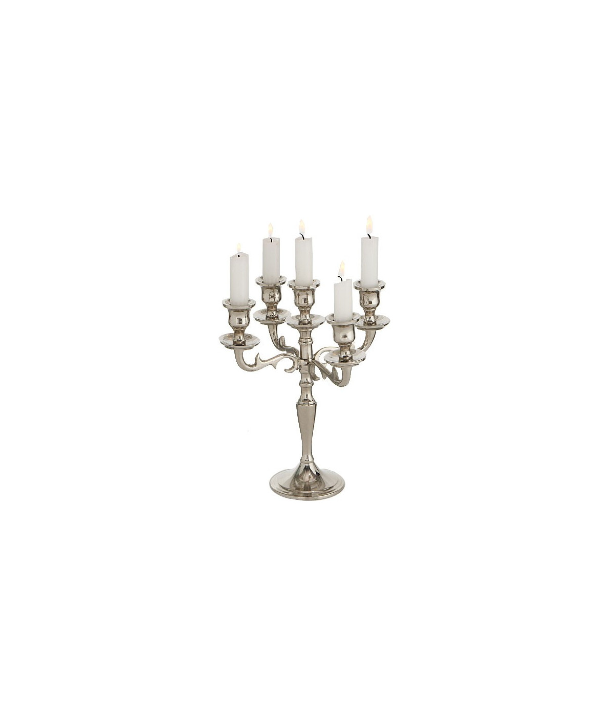wadiga Chandelier Argenté à 5 branches - 26cm