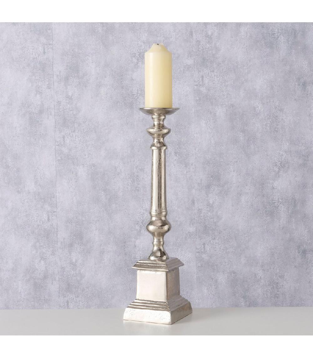 Wadiga Chandelier En Aluminium Argenté 13x13x53cm