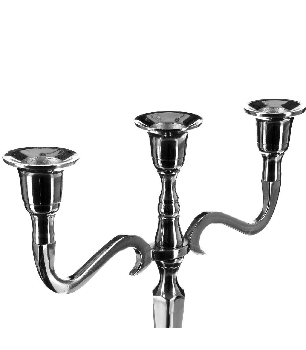 Wadiga Chandelier En Aluminium Argenté 3 Branches