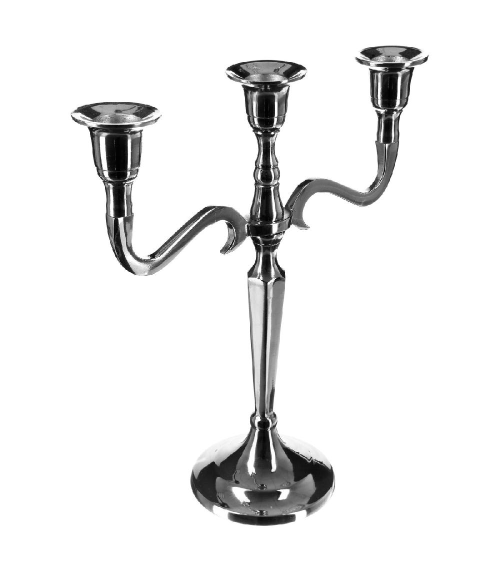 wadiga Chandelier en aluminium argenté 3 branches