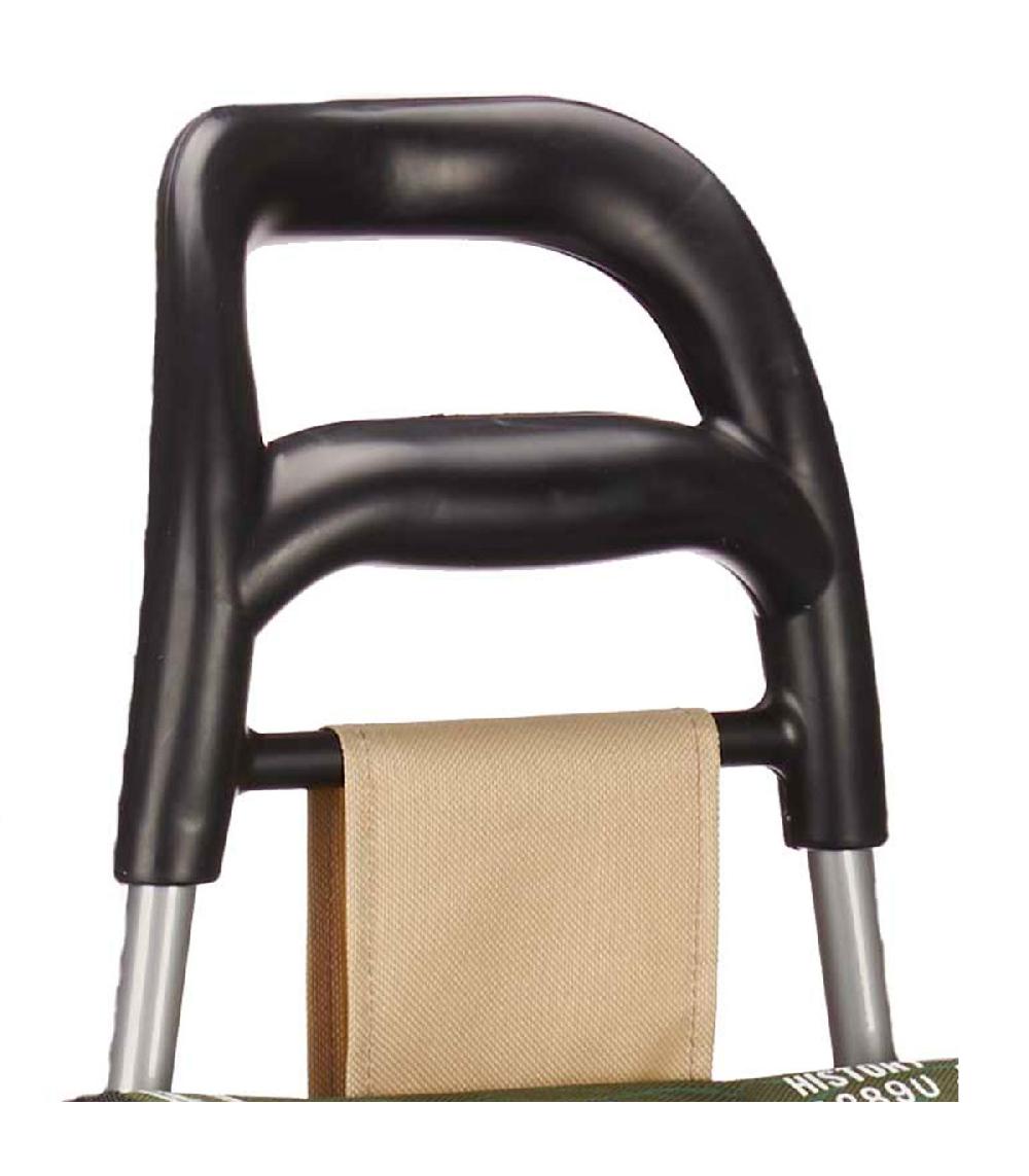 Wadiga Chariot De Course Beige Et Vert 33L