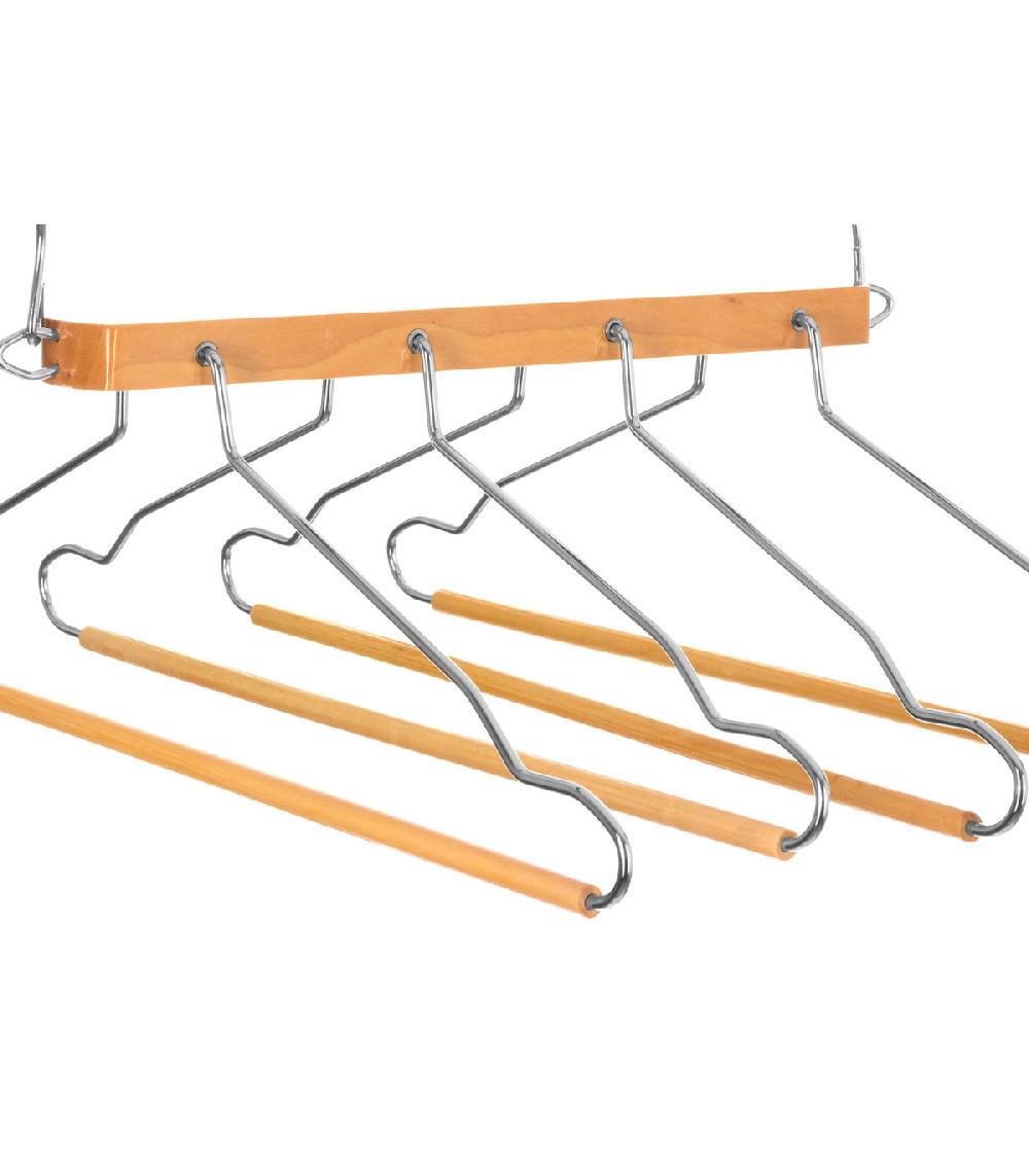 Wadiga Cintre Bois 4 Chemises Ou Pantalons