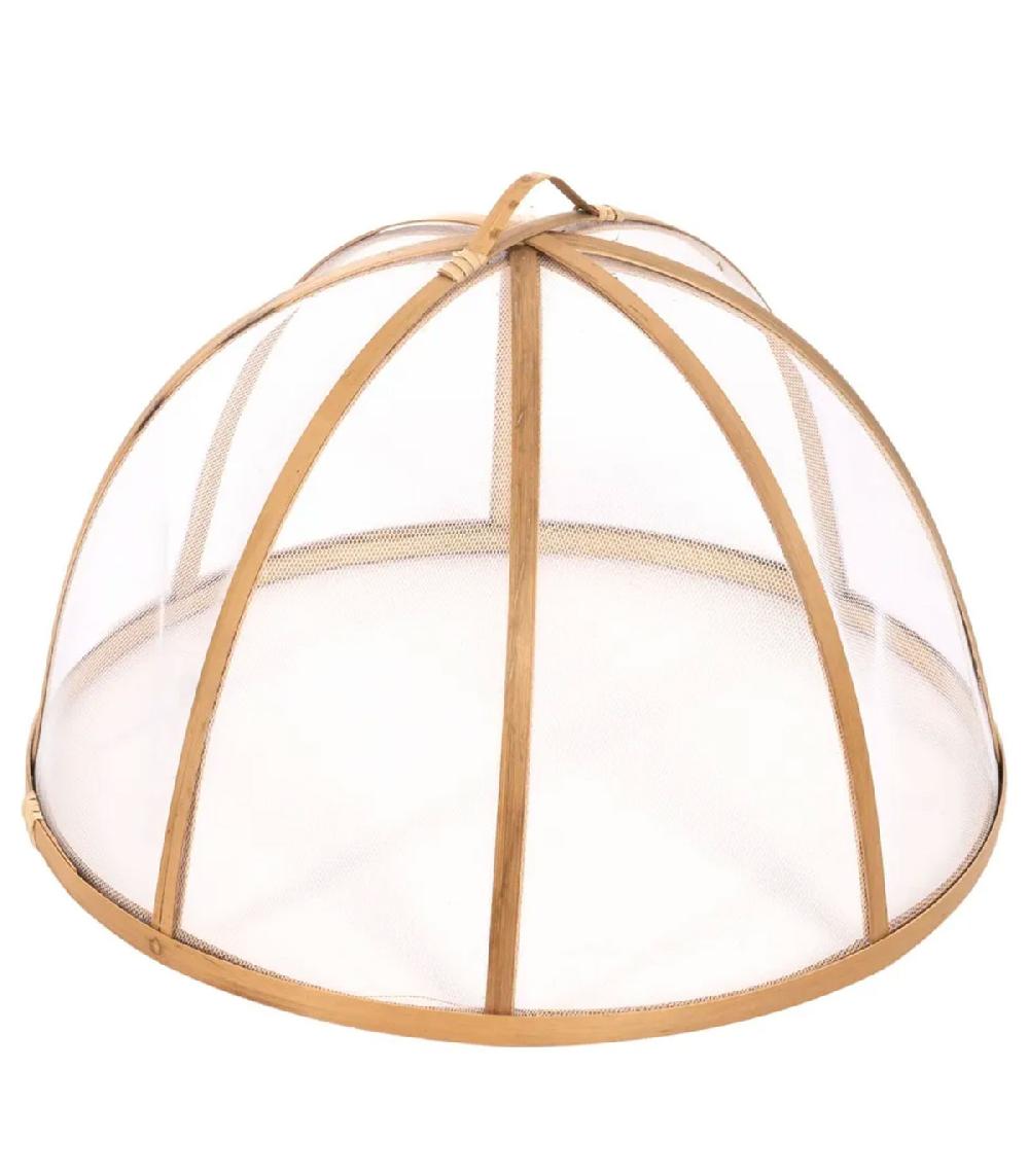 wadiga Cloche alimentaire en bambou 32x32x23cm