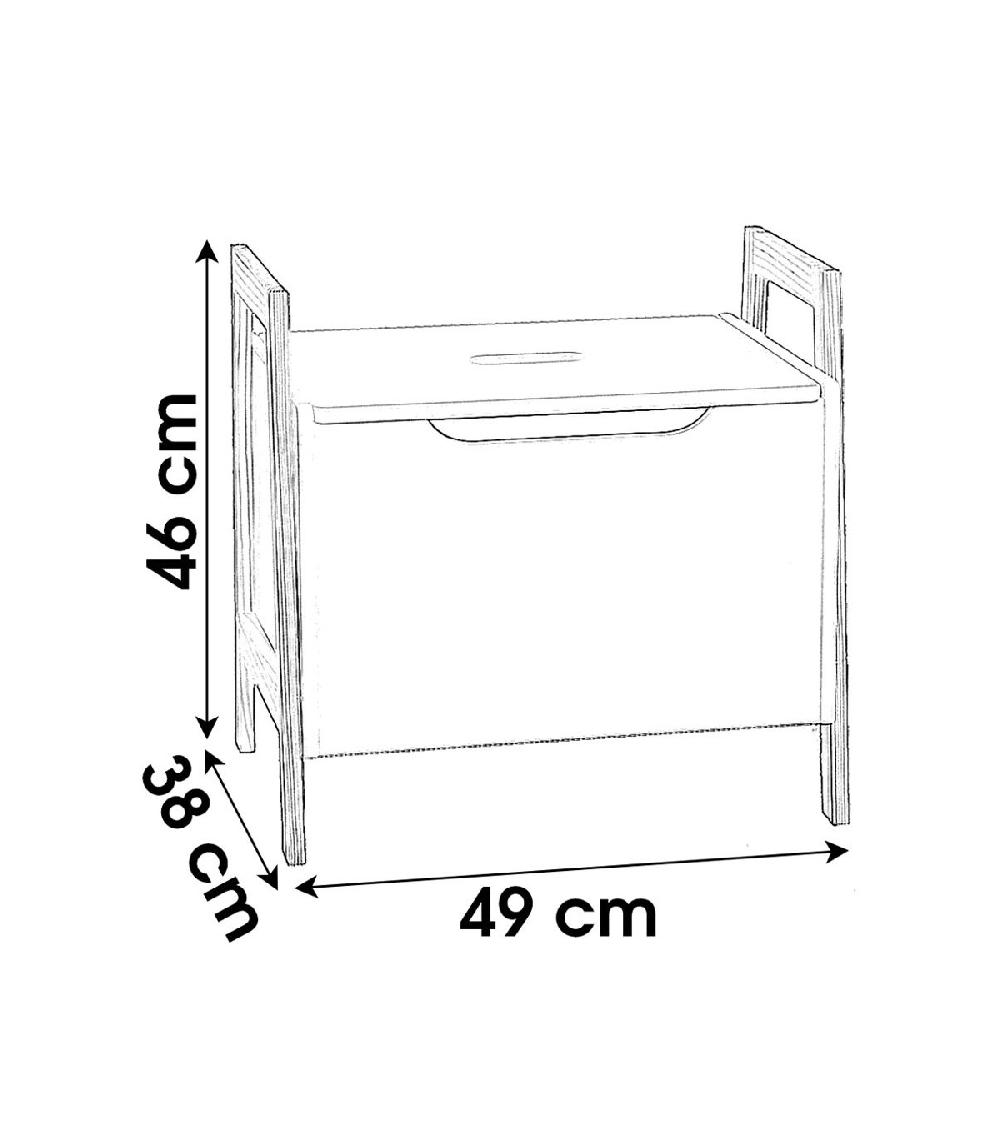 Wadiga Coffre à Jouets En Bois Blanc